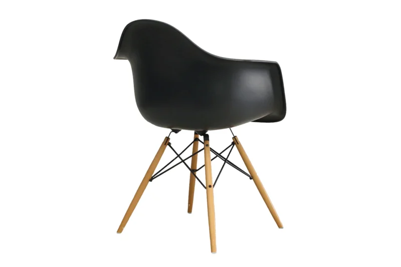 Vitra Eames Plastic Armchair DAW Kunststoff / Dunkelgrau