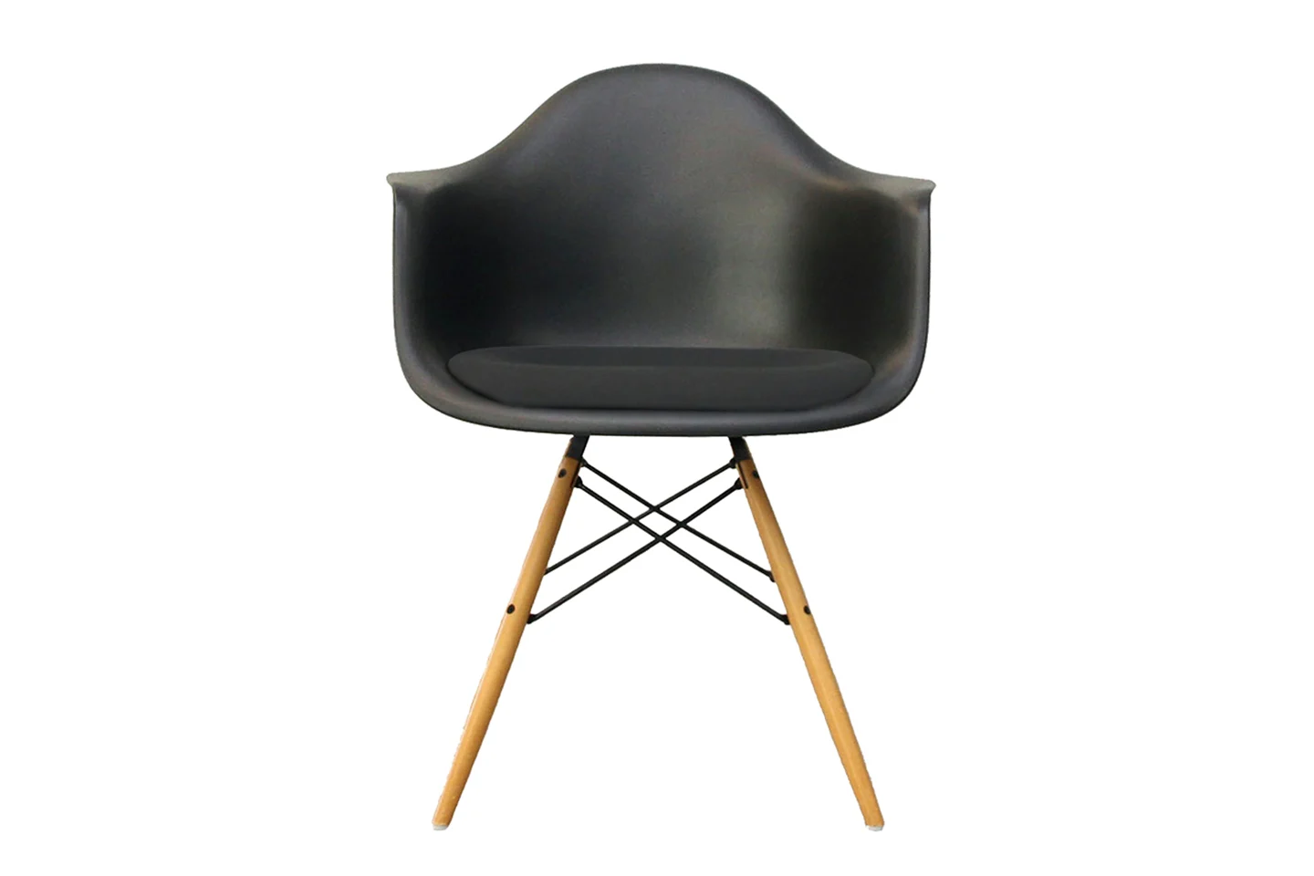 Vitra Eames Plastic Armchair DAW Kunststoff / Dunkelgrau – Bild 2