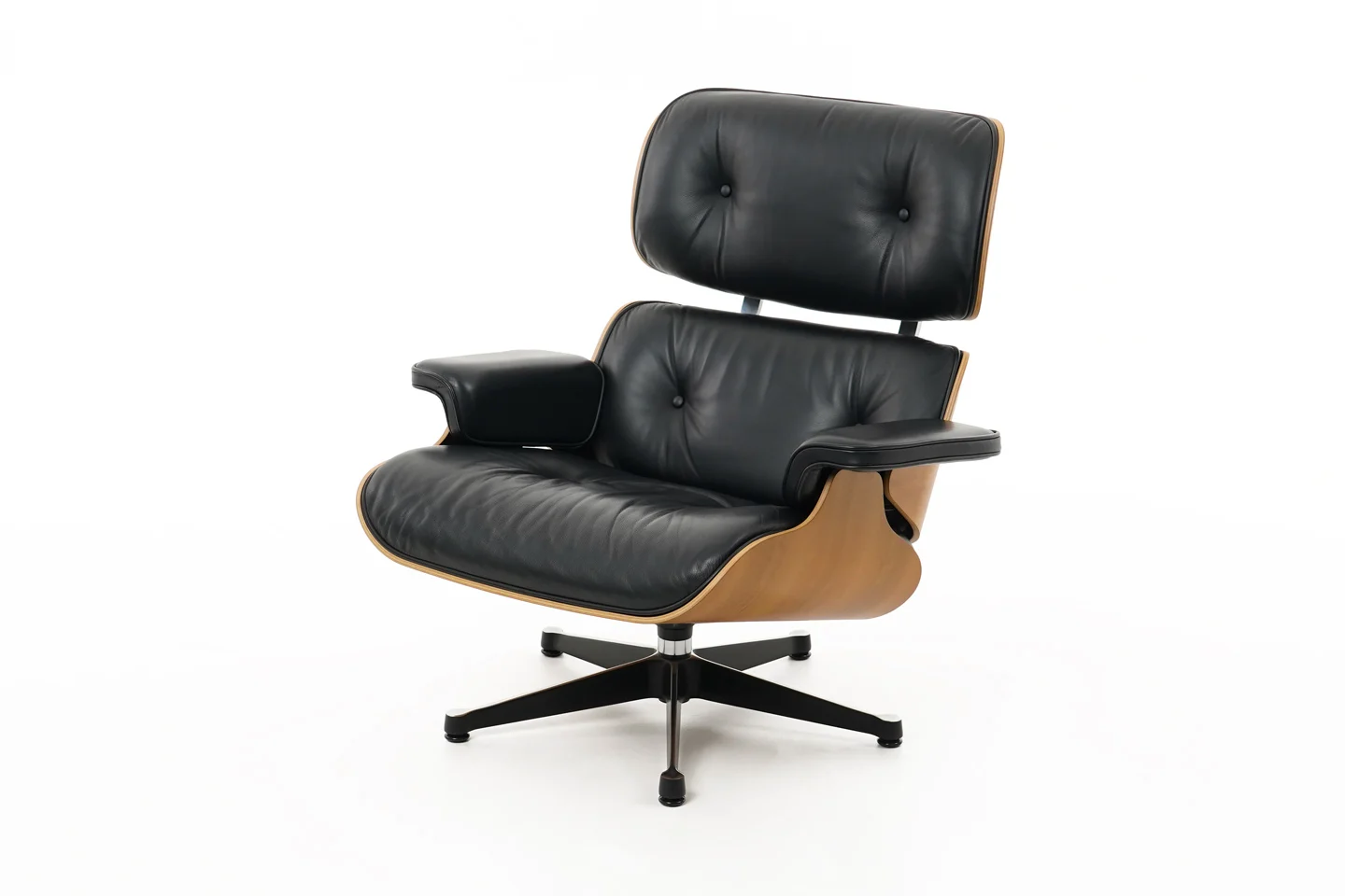 Vitra Eames Lounge Chair Leder / Schwarz
