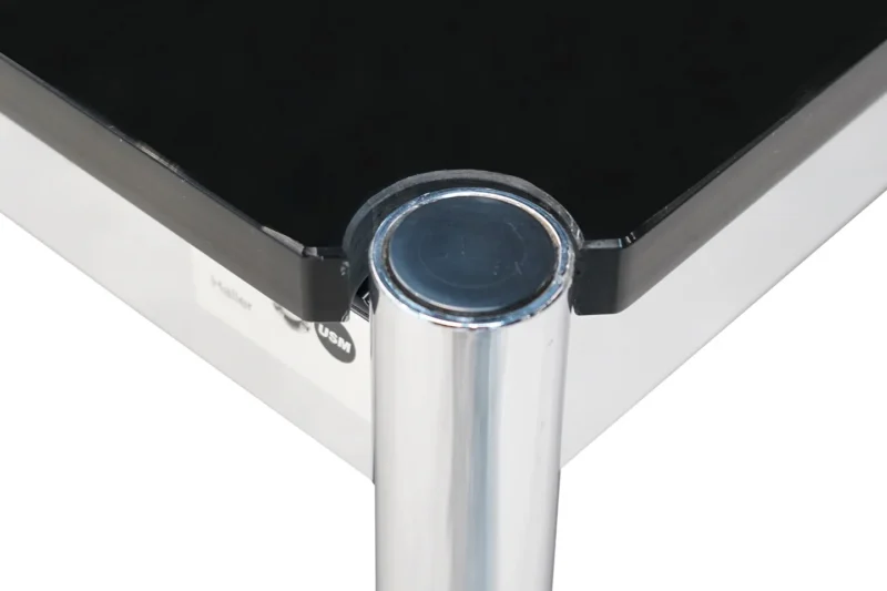 USM Haller Besprechungstisch Glas / Schwarz 100 x 100 cm