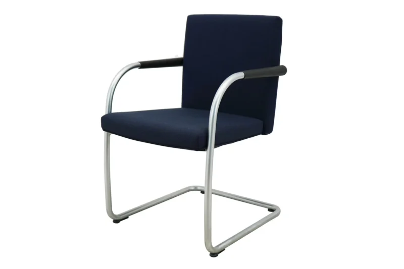 Vitra VisaSoft Freischwinger Stoff / Blau / Schwarz *nicht stapelbar*