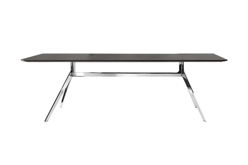 Renz Star Schreibtisch Laminat / Schwarz 220 x 100 cm