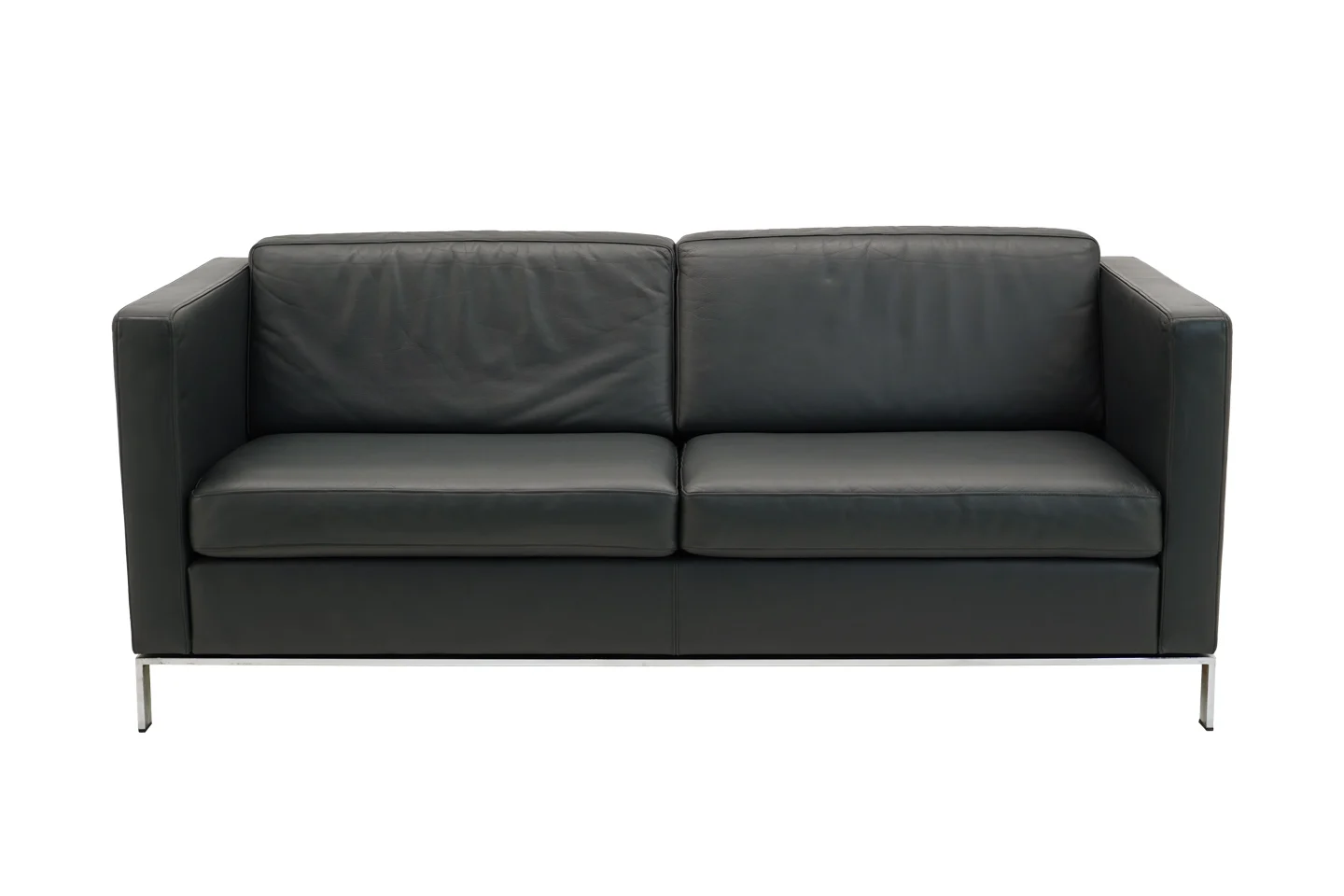 Walter Knoll Sofa Foster 500 2,5 Sitzer Leder / Dunkelgrau
