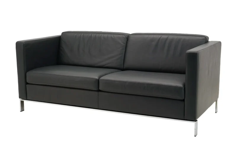 Walter Knoll Sofa Foster 500 2,5 Sitzer Leder / Dunkelgrau