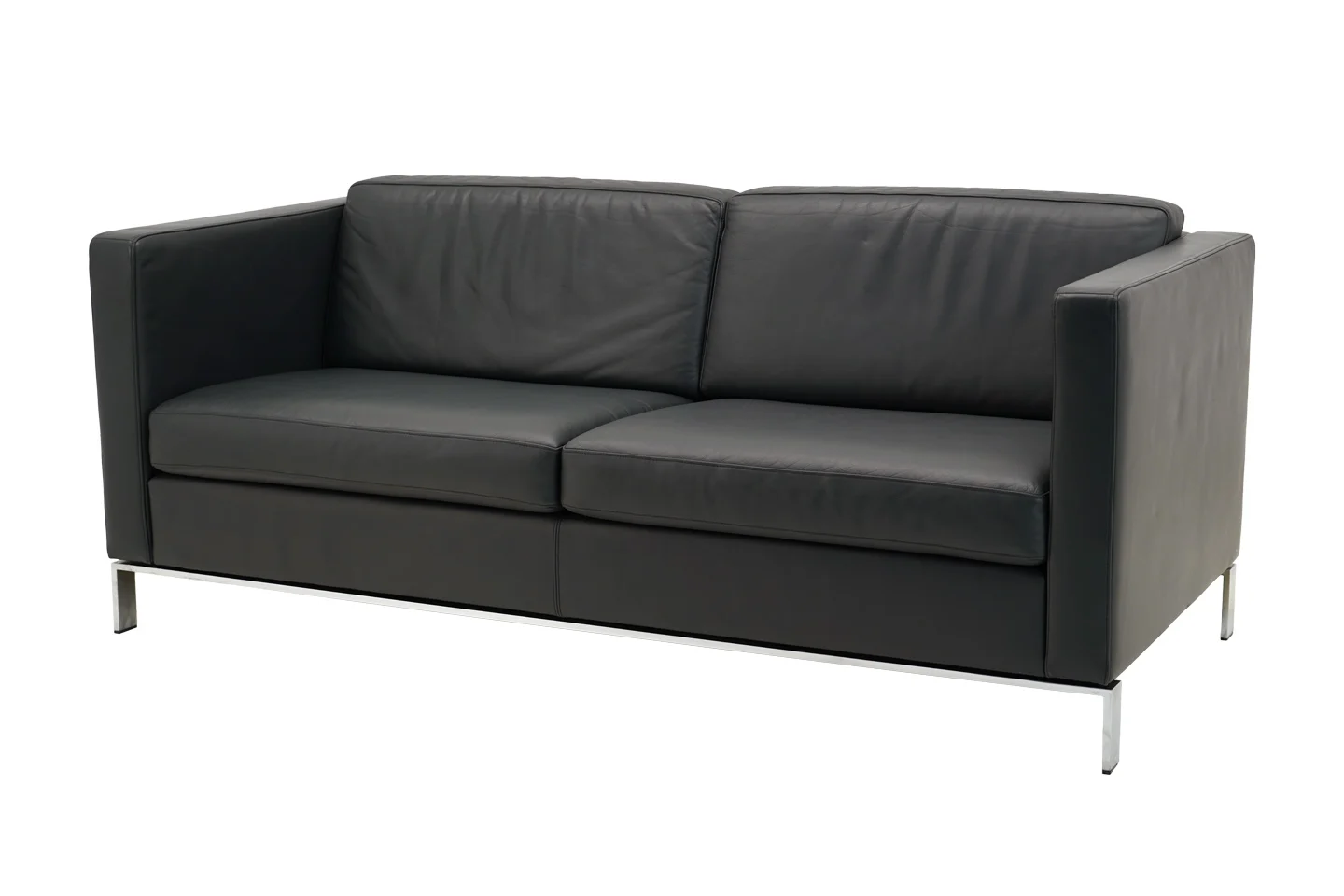 Walter Knoll Sofa Foster 500 2,5 Sitzer Leder / Dunkelgrau