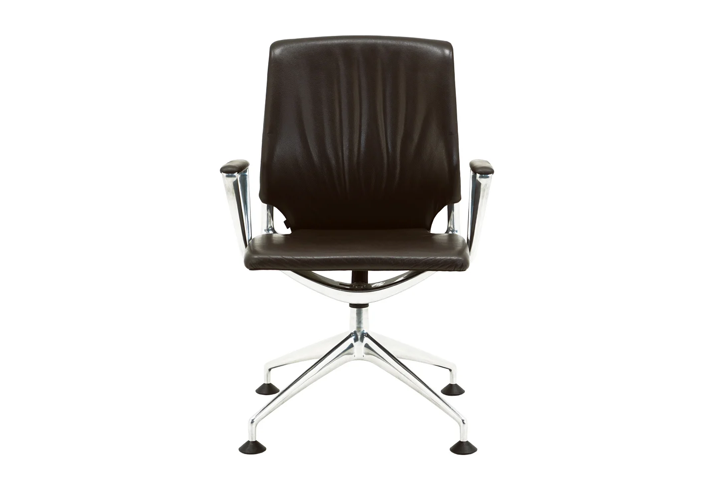 Vitra Meda Chair Besucherstuhl Leder / Braun