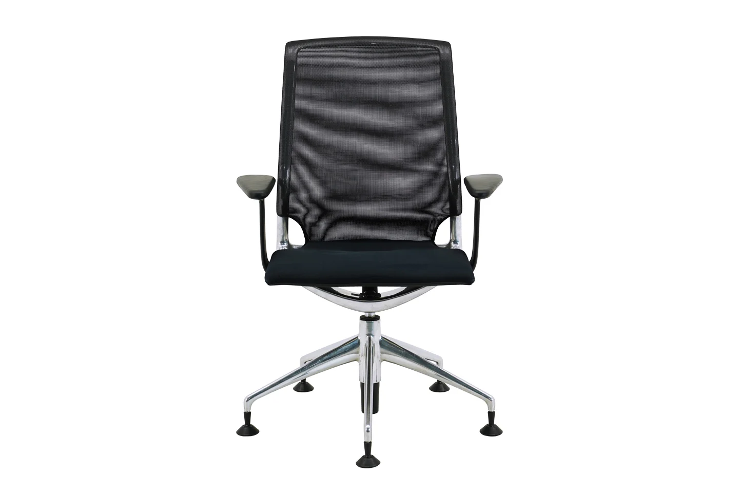 Vitra Meda Chair Besucherstuhl Netz / Schwarz