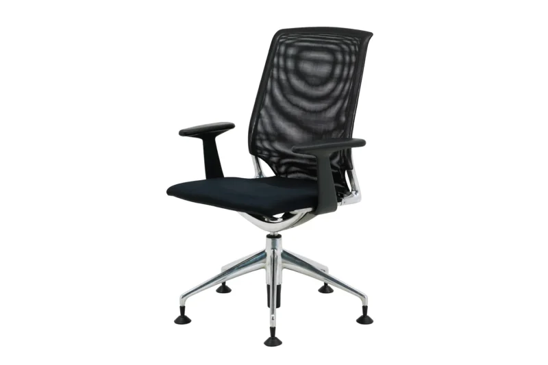 Vitra Meda Chair Besucherstuhl Netz / Schwarz