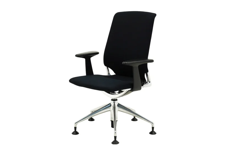 Vitra Meda Chair Besucherstuhl Stoff / Schwarz