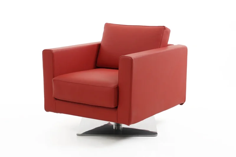 Vitra Park Swivel Armchair Sessel Leder / Rot