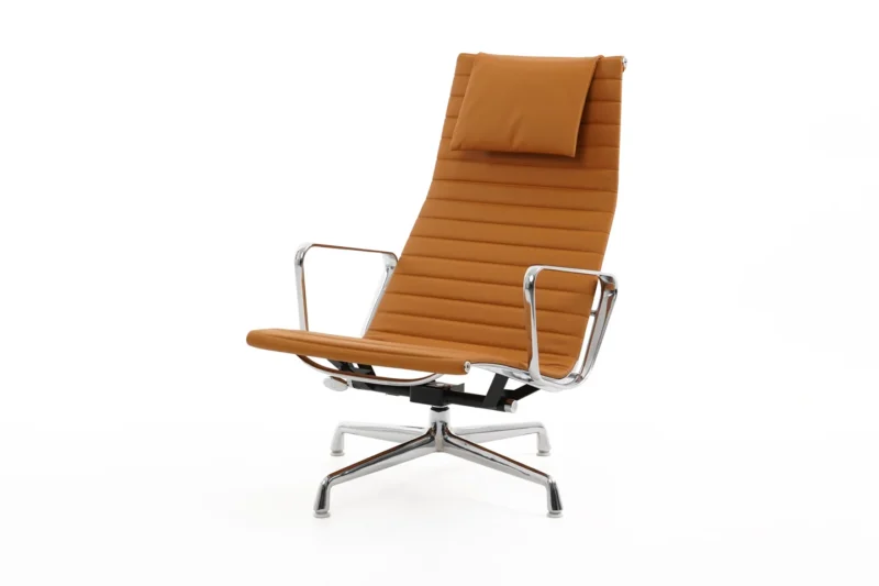 Vitra EA 124 Sessel Leder / Cognac