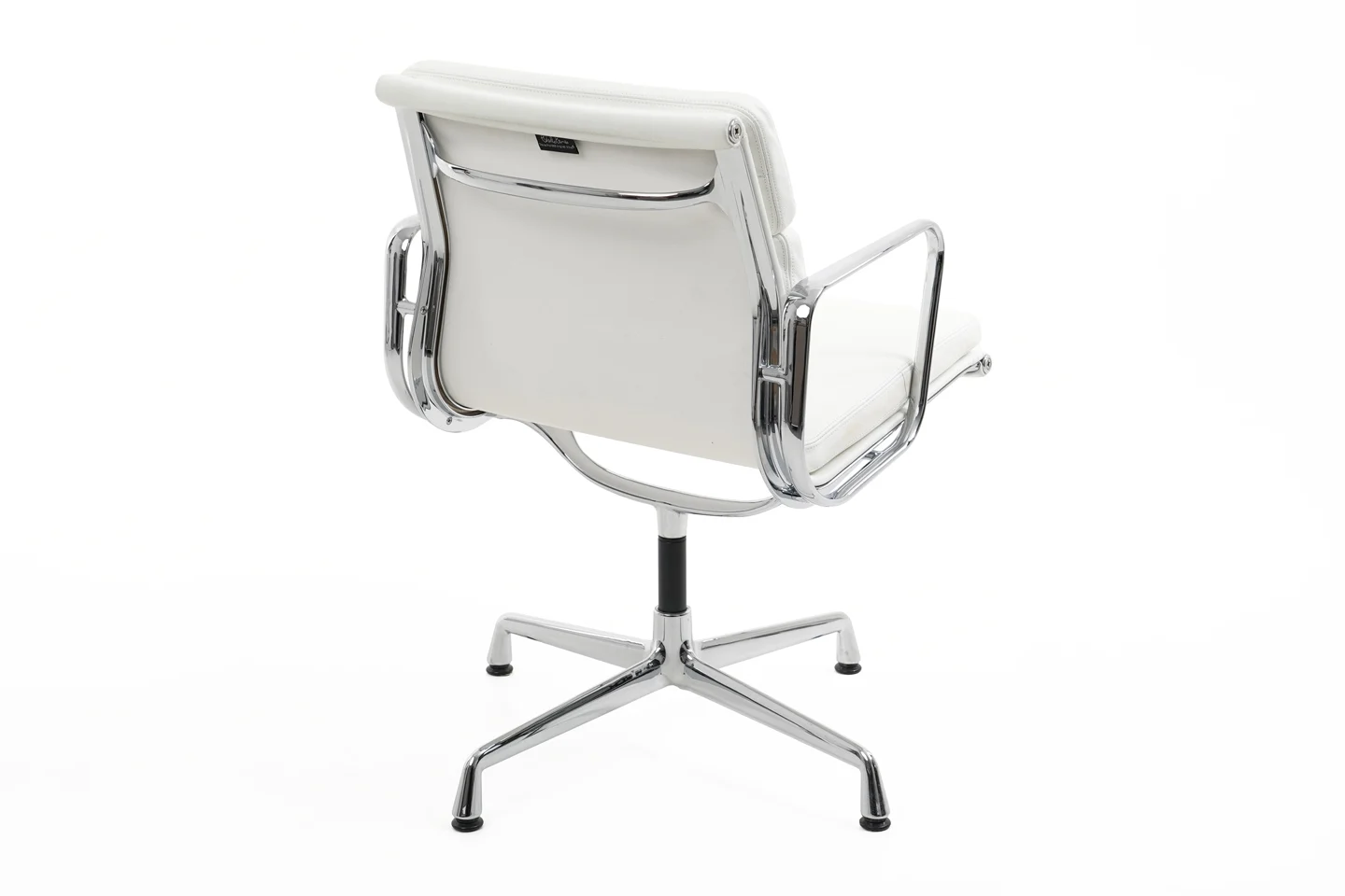 Vitra Soft Pad EA 208 Besucherstuhl Leder / Weiß