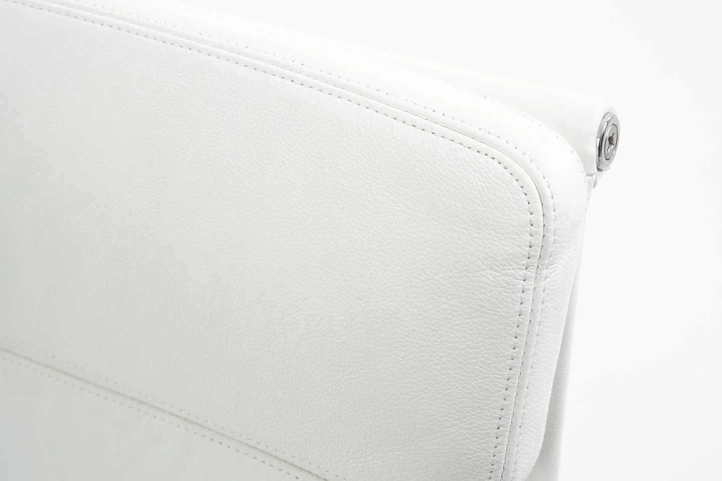 Vitra Soft Pad EA 208 Besucherstuhl Leder / Weiß