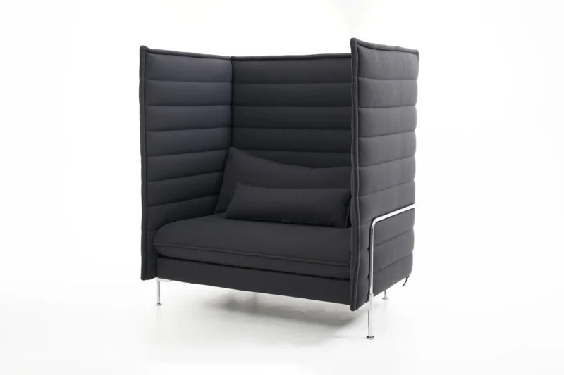 Vitra Alcove Highback Love Seat Stoff / Dunkelgrau