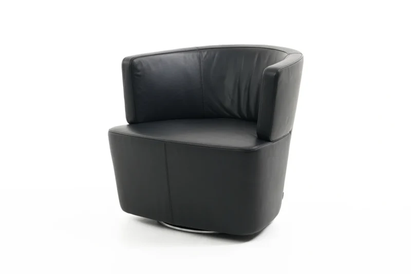 Walter Knoll Joel Sessel Leder / Schwarz *drehbar*