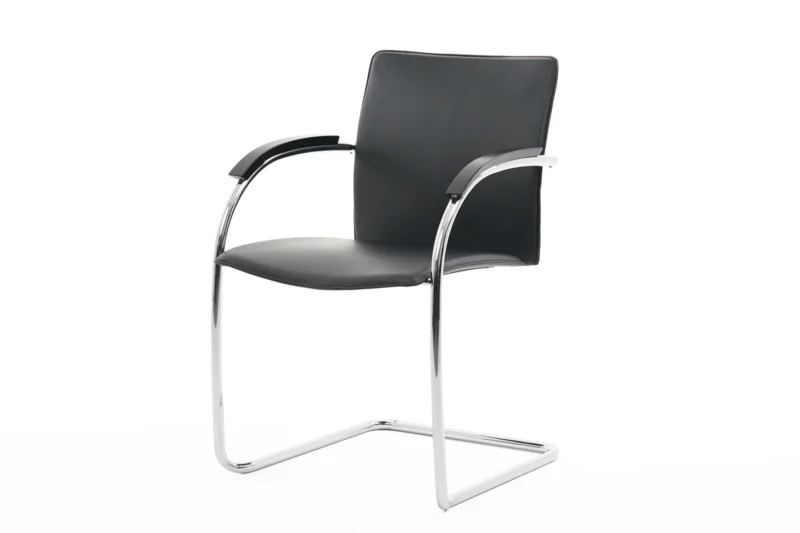 Thonet Freischwinger S 78/79 Leder / Schwarz *stapelbar*