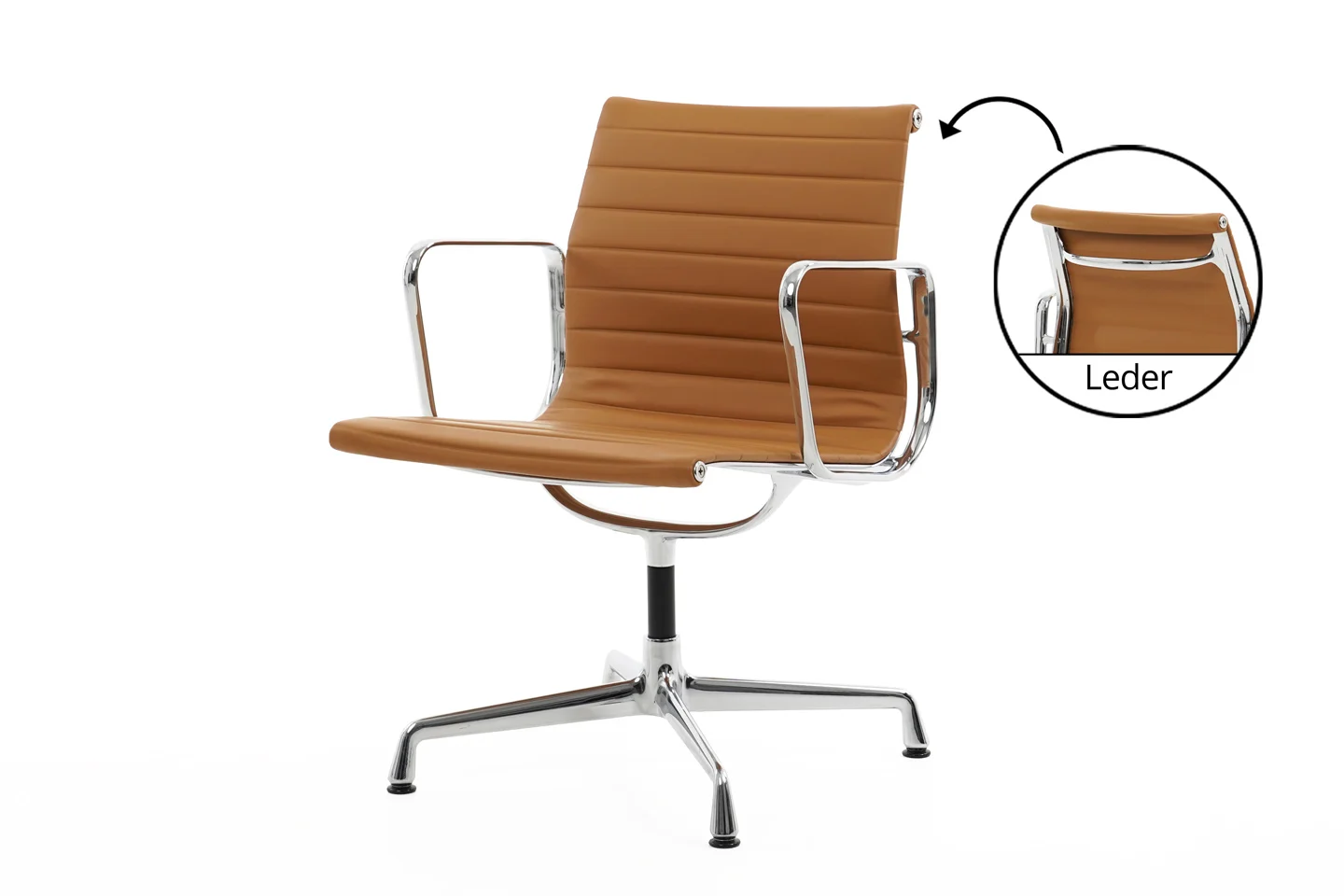 Vitra EA 107 Leder / Cognac *nicht drehbar*