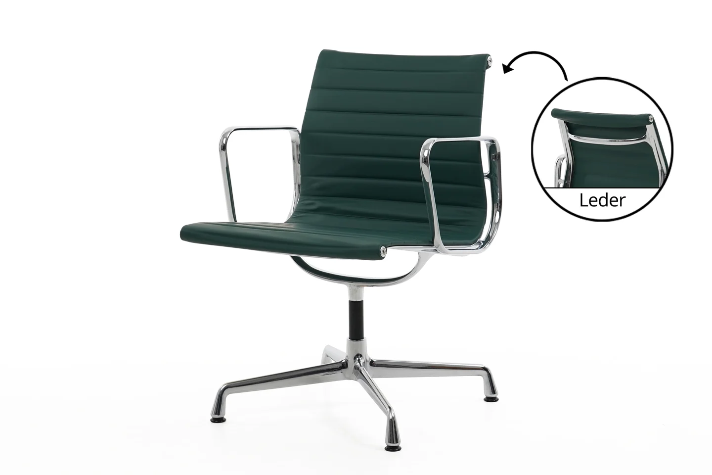 Vitra EA 107 Leder / Grün *nicht drehbar*