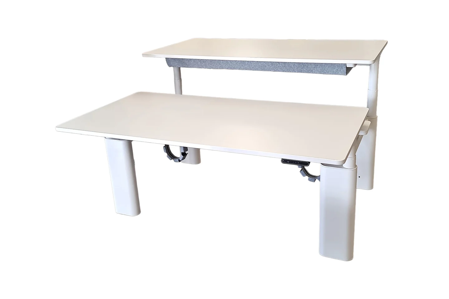 Vitra Doppelschreibtisch elektr. höhenverstellbar / weiß