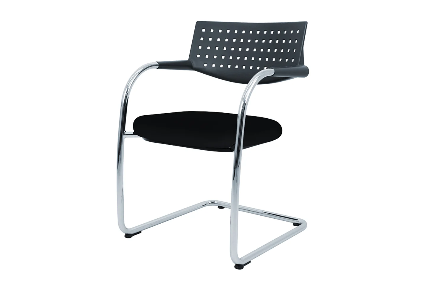 Vitra VisaVis Freischwinger Stoff / Schwarz